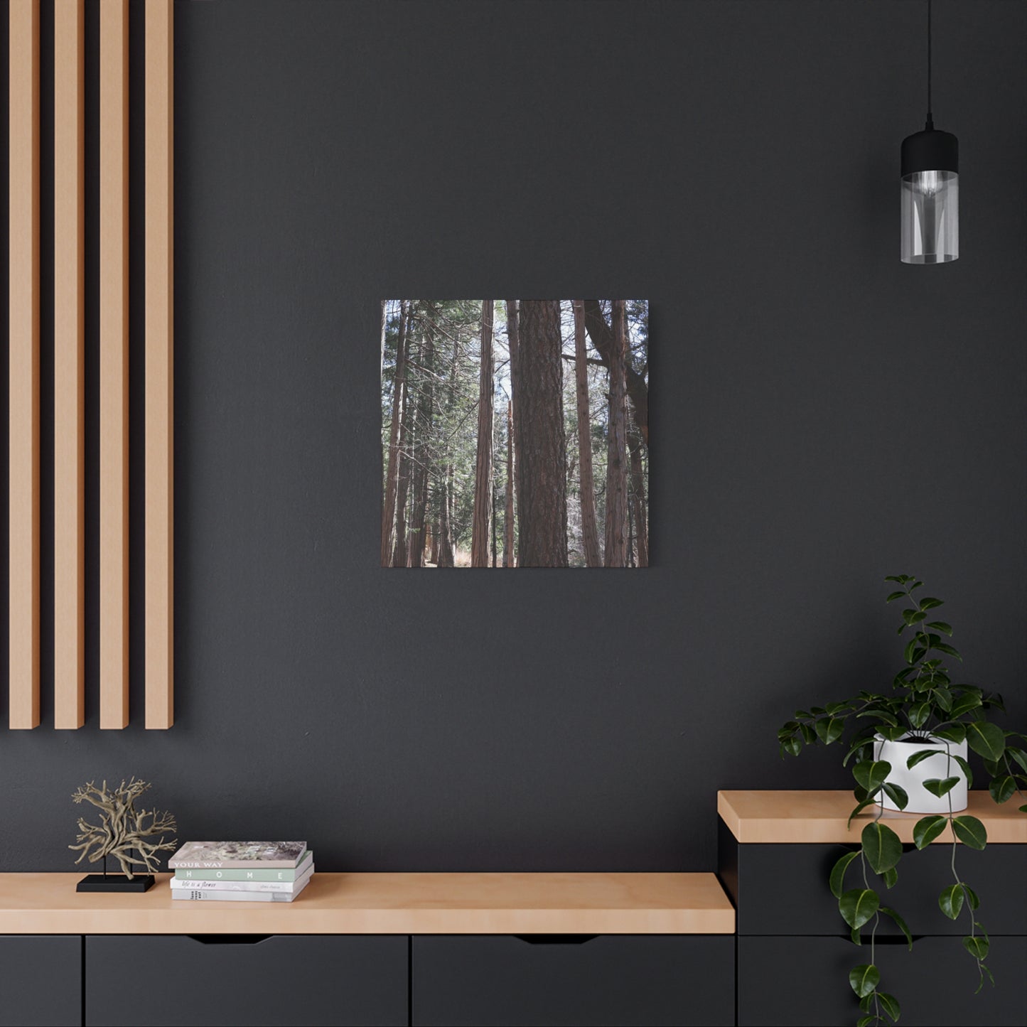 Vertical Sentinels - Unique Frameless Canvas Wall Art