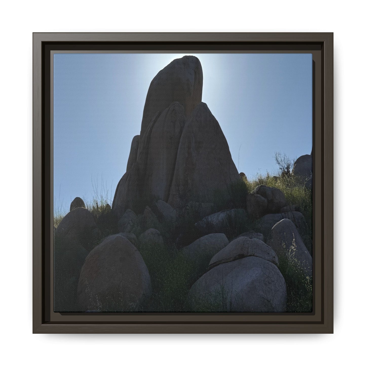 Boulder Silhouette - Unique Stretched Canvas Wall Art
