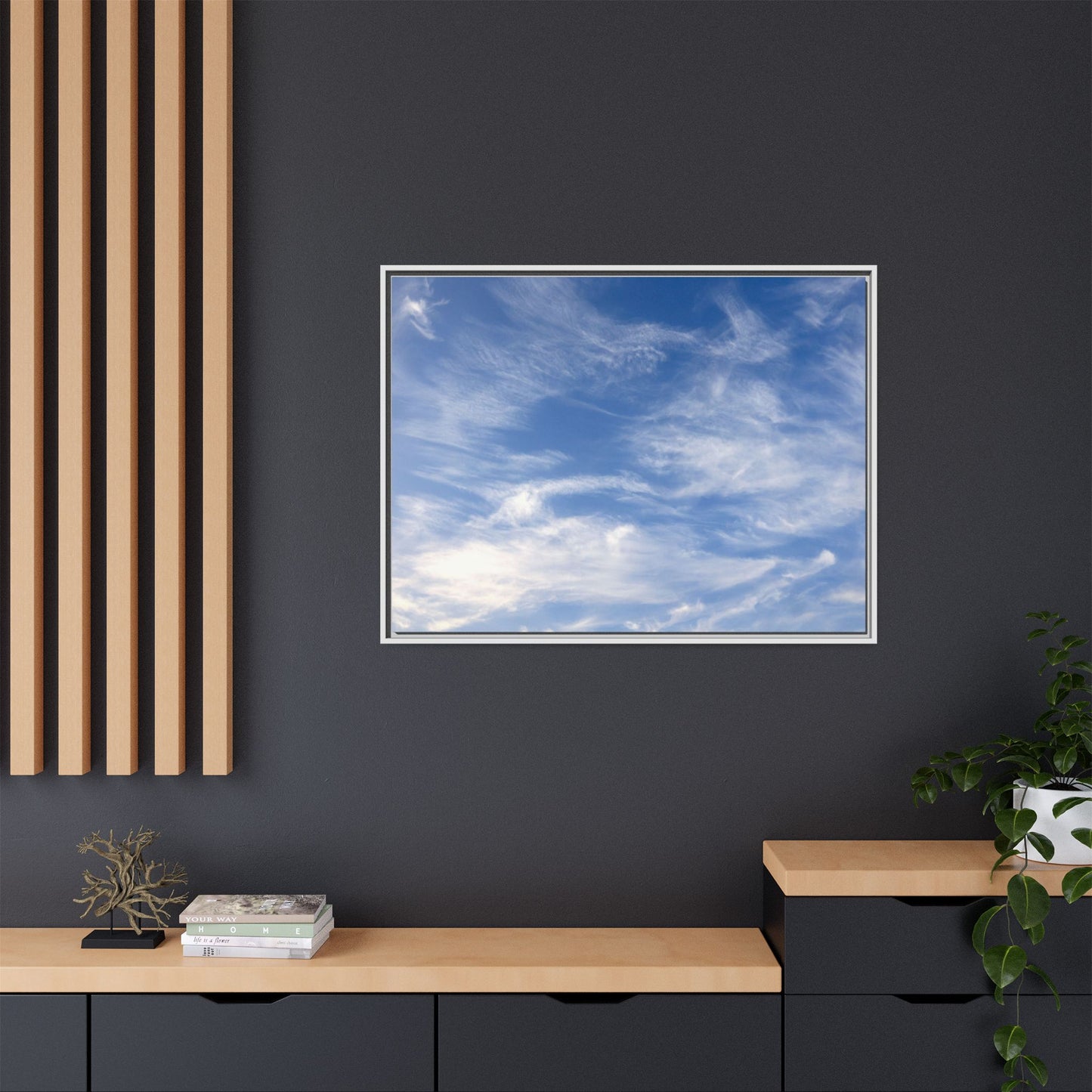 Ethereal Blue Tapestry - Unique Stretched Canvas Wall Art