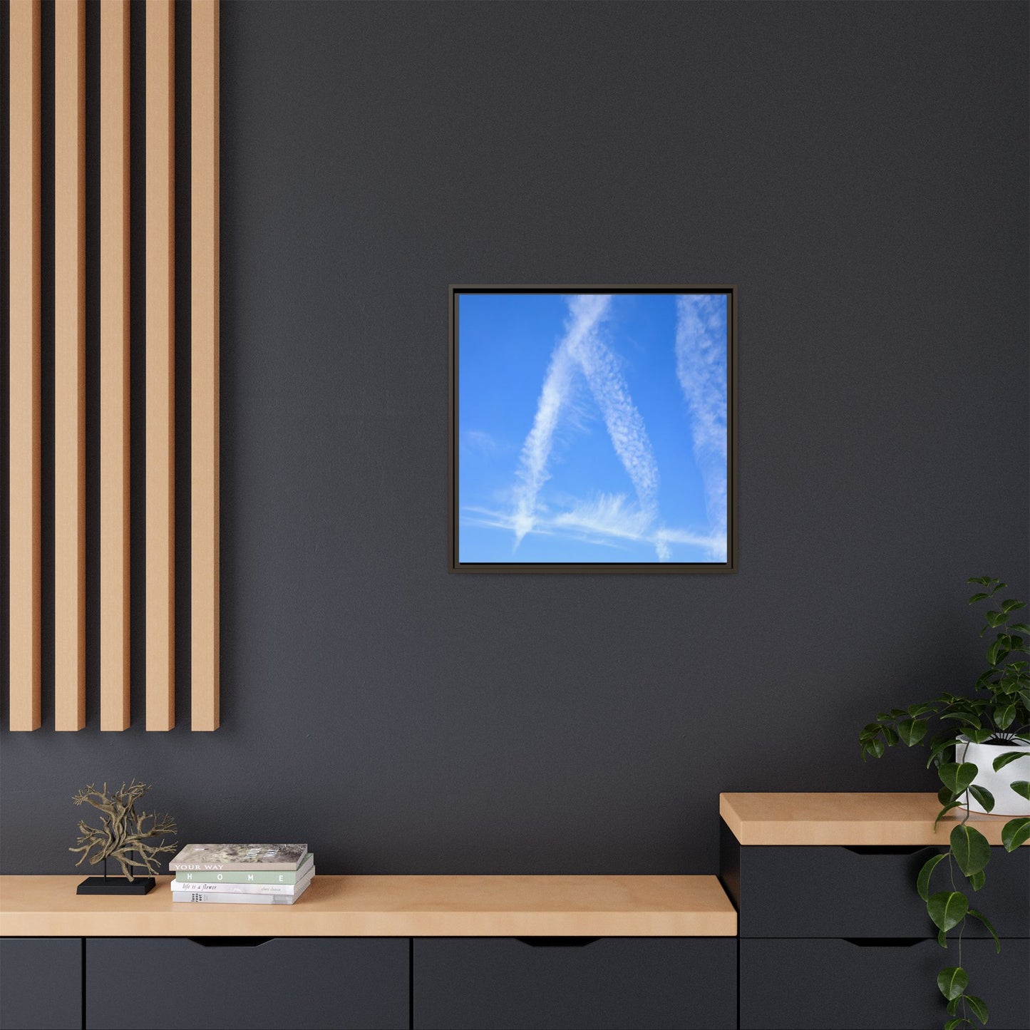 Skyward Whispers - Unique Stretched Canvas Wall Art