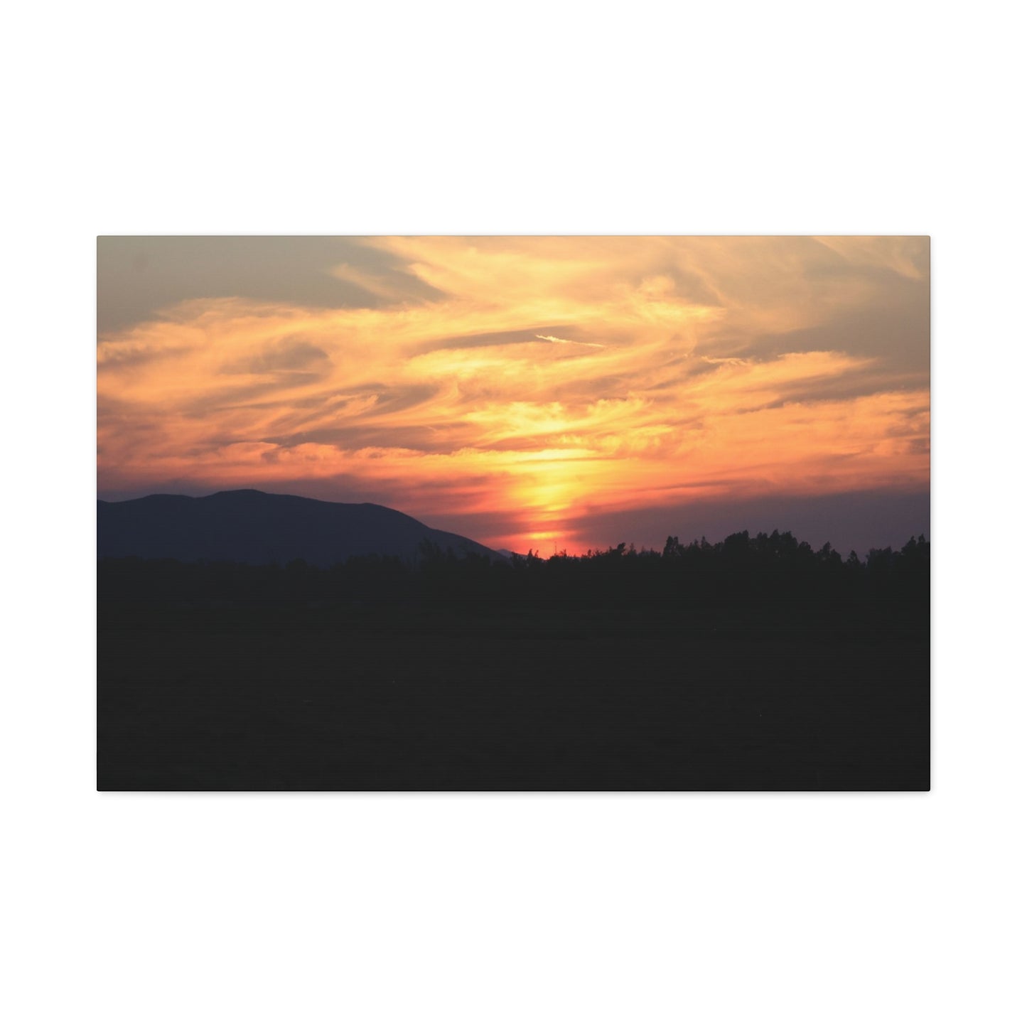 Mountain Twilight - Unique Frameless Canvas Wall Art