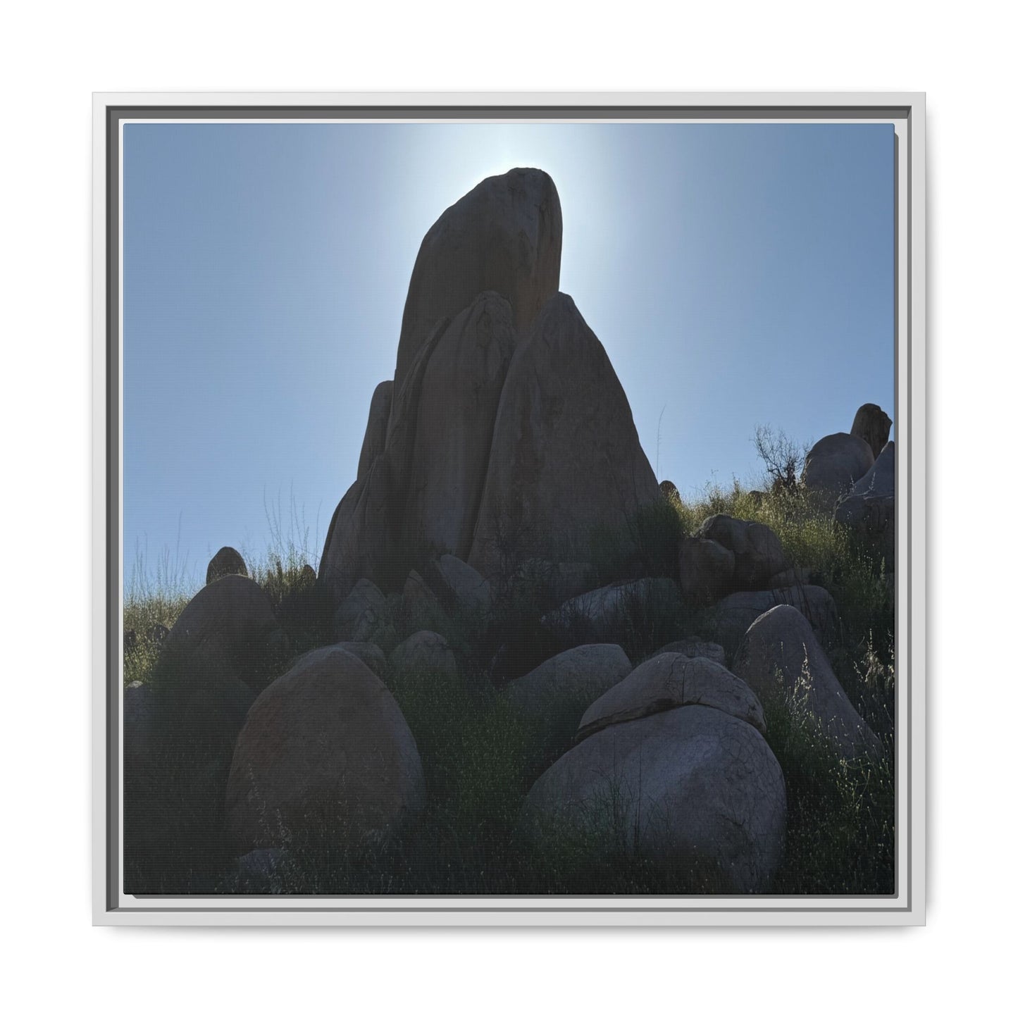 Boulder Silhouette - Unique Stretched Canvas Wall Art