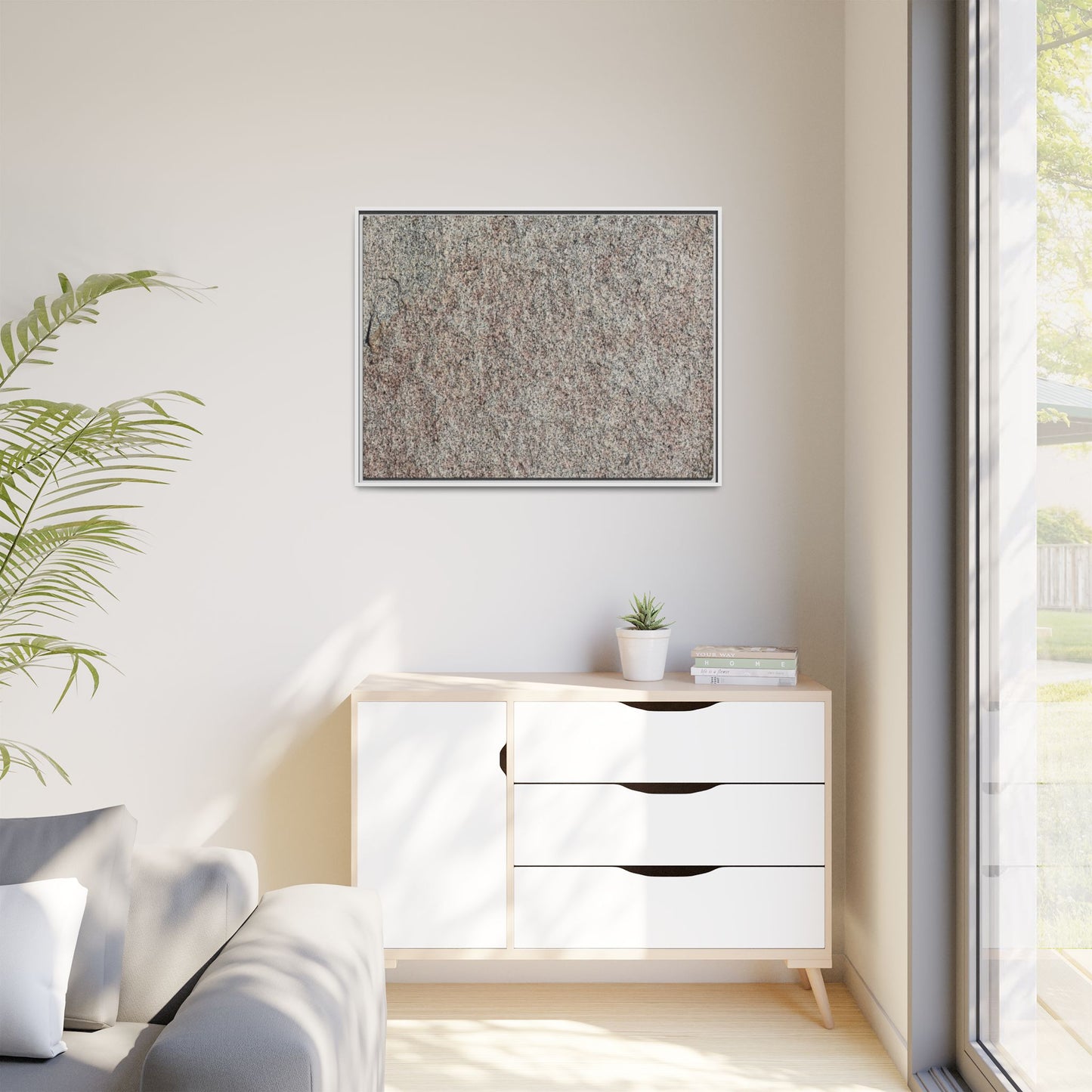 Granular Whispers - Unique Stretched Canvas Wall Art