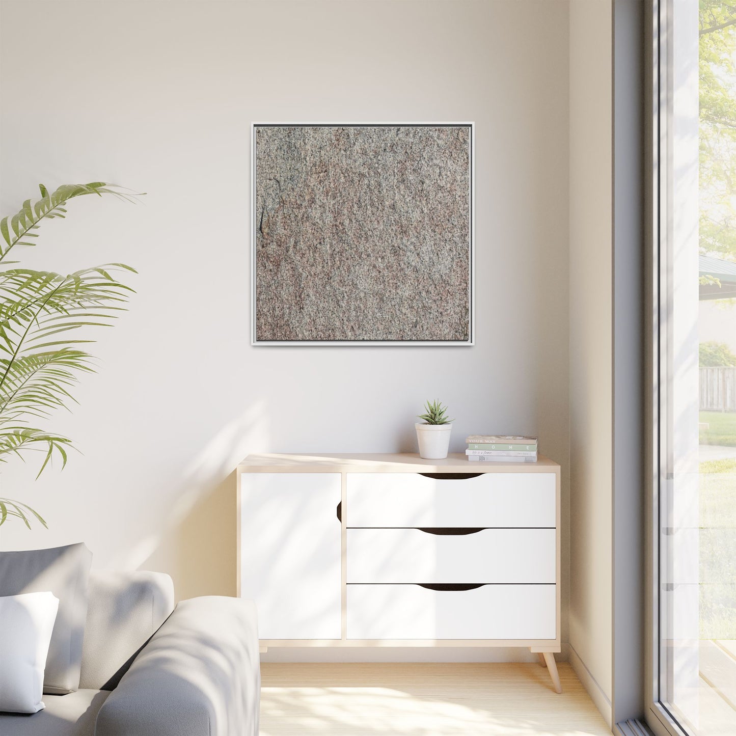 Granular Whispers - Unique Stretched Canvas Wall Art