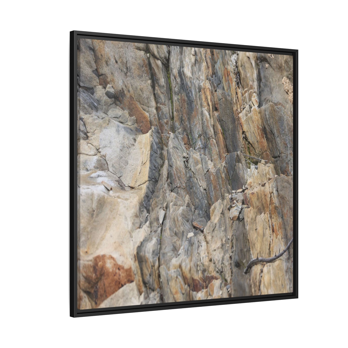 Stone's Silent Symphony - Unique Stretched Canvas Wall Art