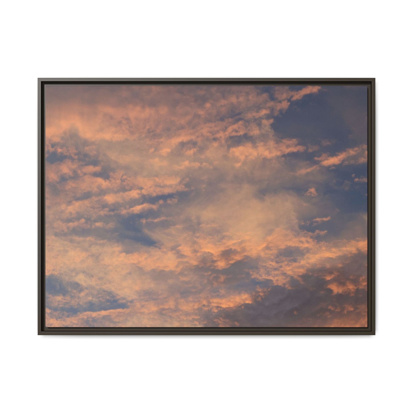 Sunset's Ethereal Canvas - Unique Stretched Canvas Wall Art