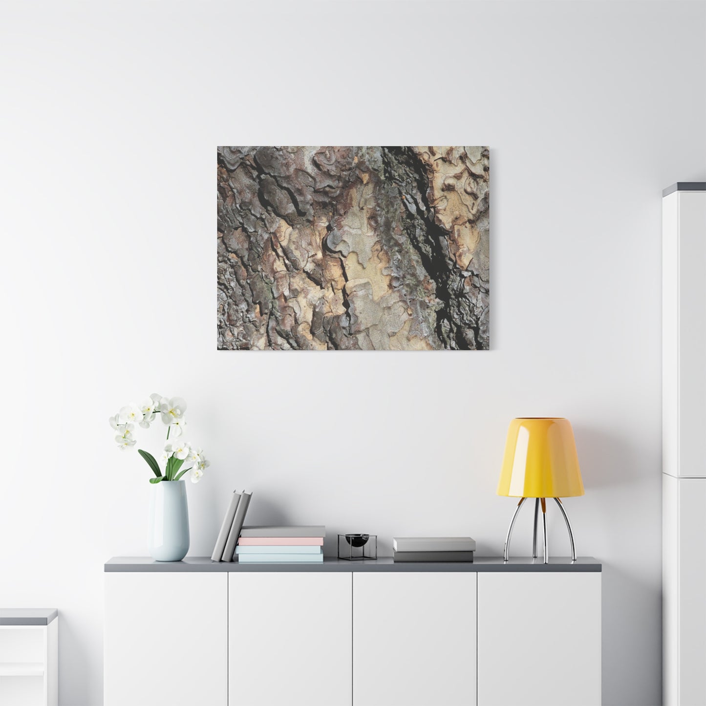 Tree Bark Symphony - Unique Frameless Canvas Wall Art