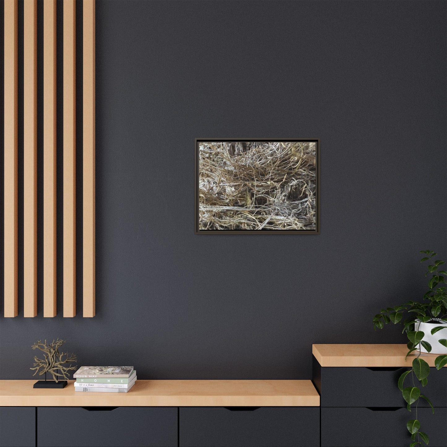 Tangled Whispers of Autumn - Unique Stretched Canvas Wall Art