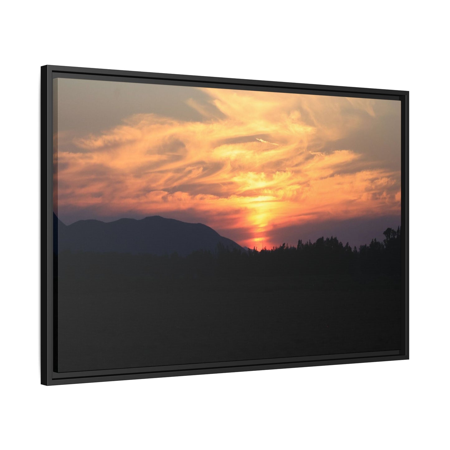 Gilded Horizon - Unique Stretched Canvas Wall Art