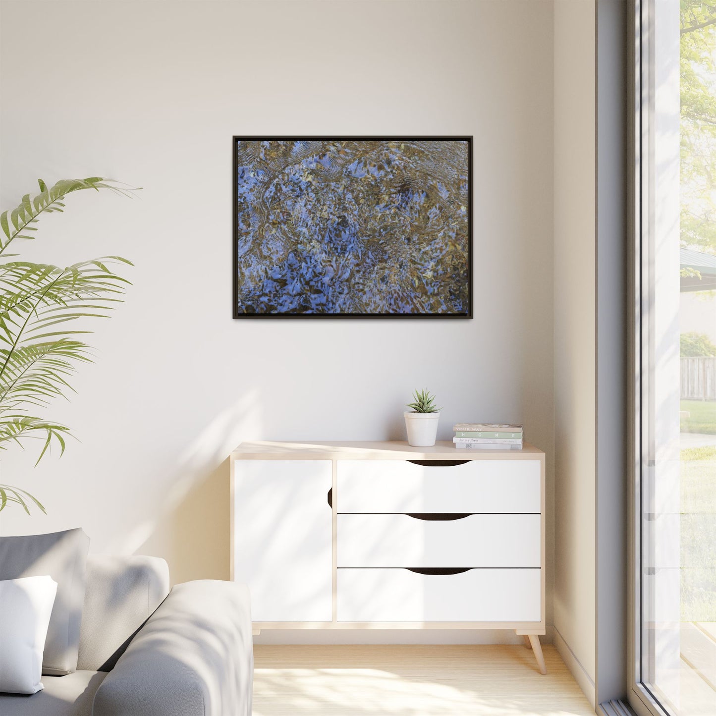 Aquatic Reflections - Unique Stretched Canvas Wall Art