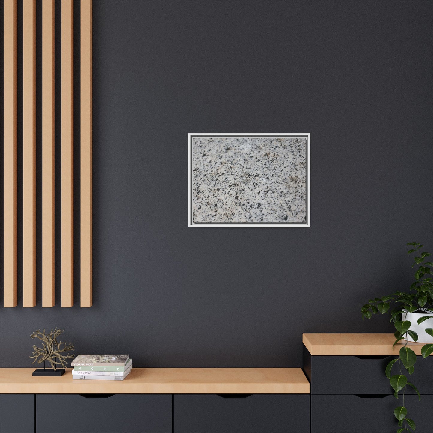 Monochrome Mosaic - Unique Stretched Canvas Wall Art