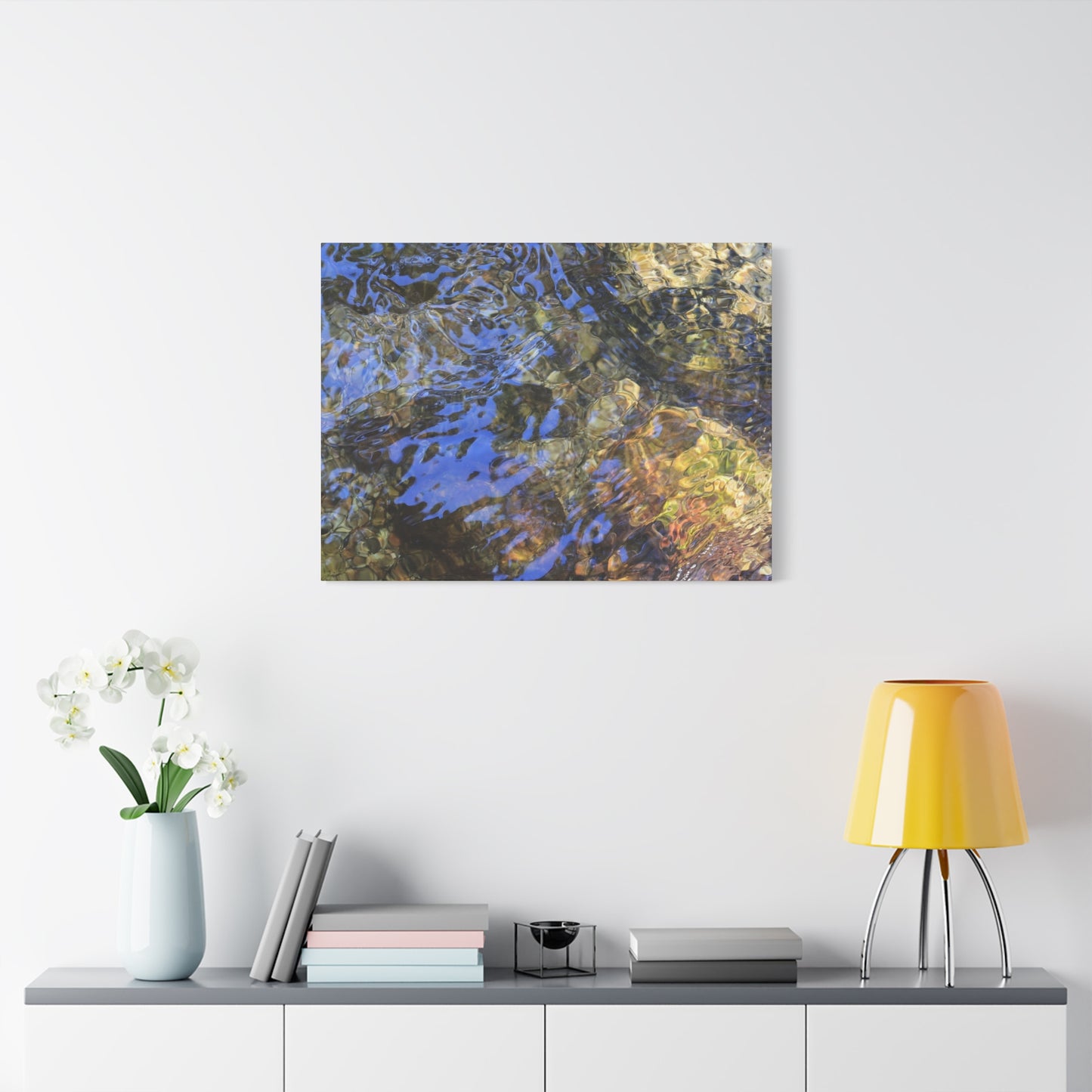 Azure Fragments - Unique Frameless Canvas Wall Art