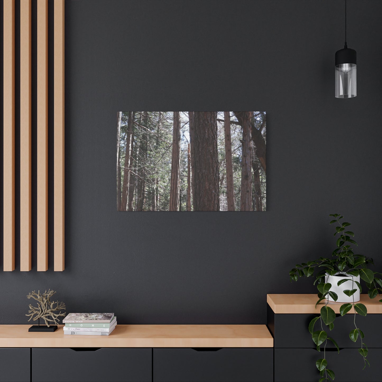 Vertical Sentinels - Unique Frameless Canvas Wall Art