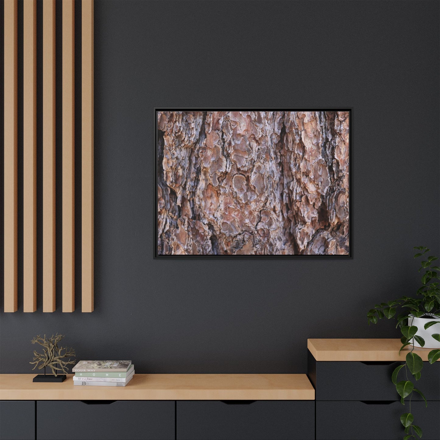 Woody Layers - Unique Stretched Canvas Wall Art