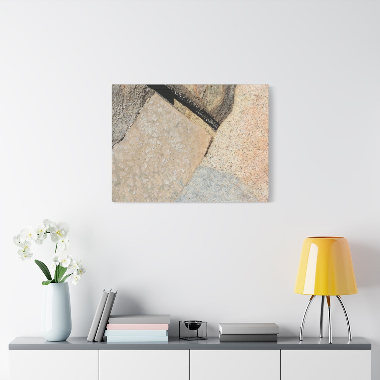 Stone Fragments - Unique Frameless Canvas Wall Art