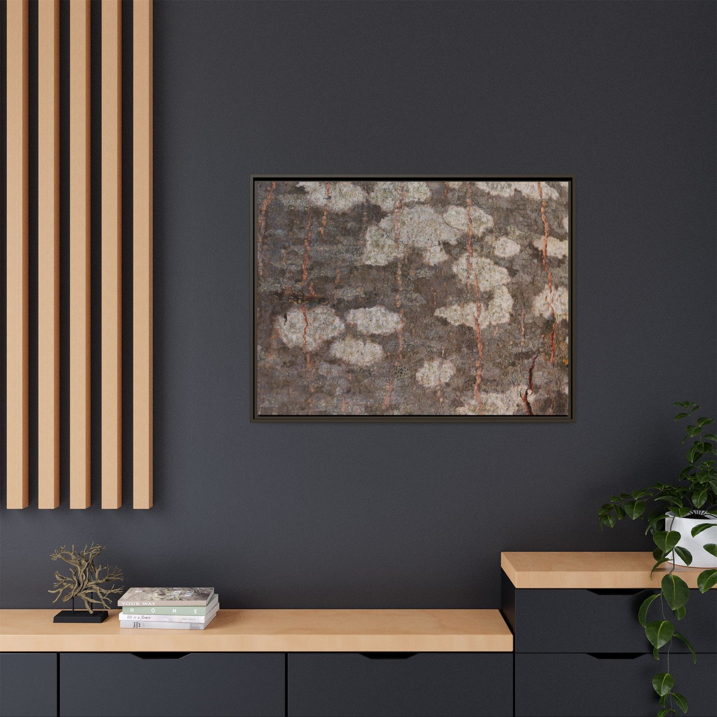 Lichen's Legacy - Unique Stretched Canvas Wall Art