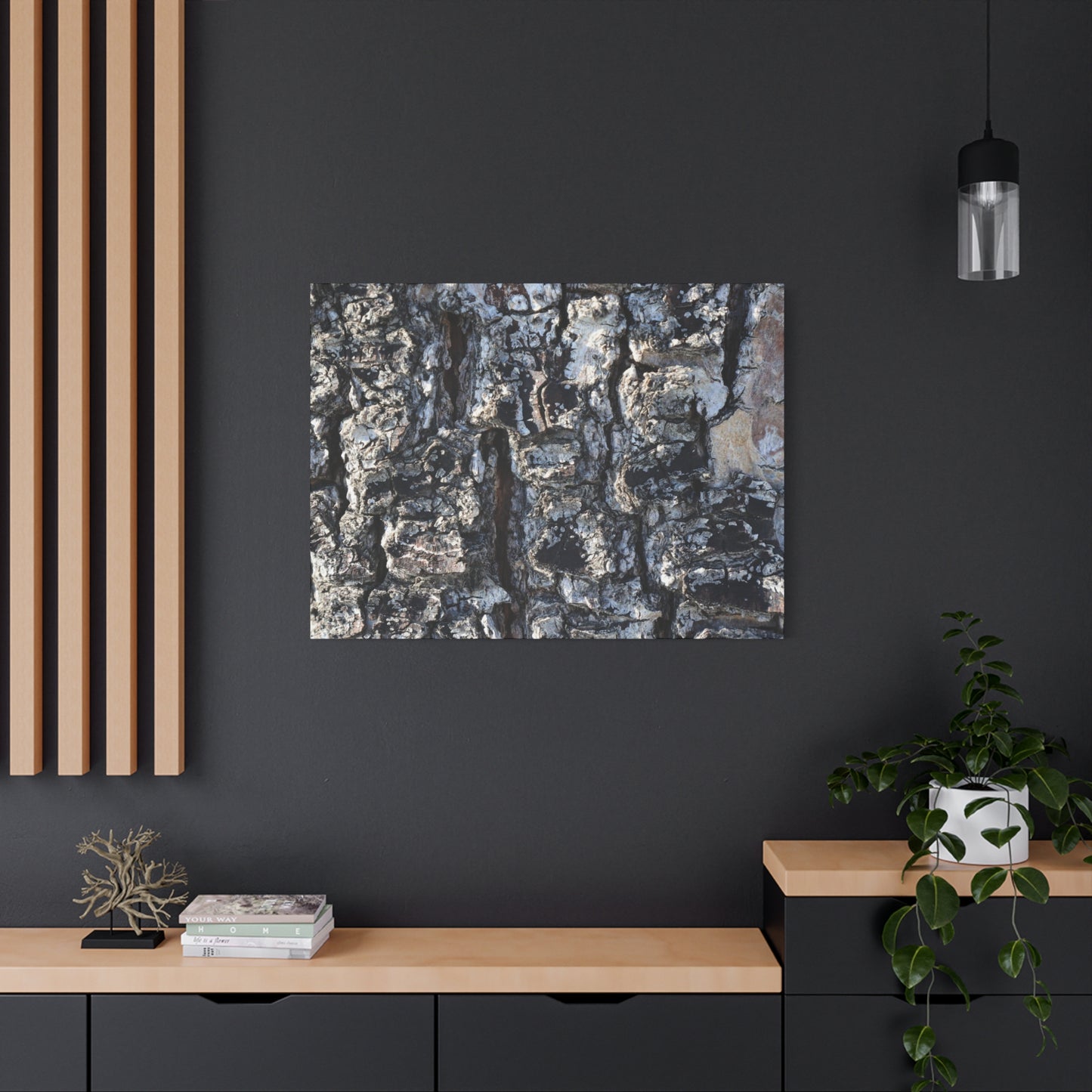 Textured Whispers of the Ancient Tree - Unique Frameless Canvas Wall Art