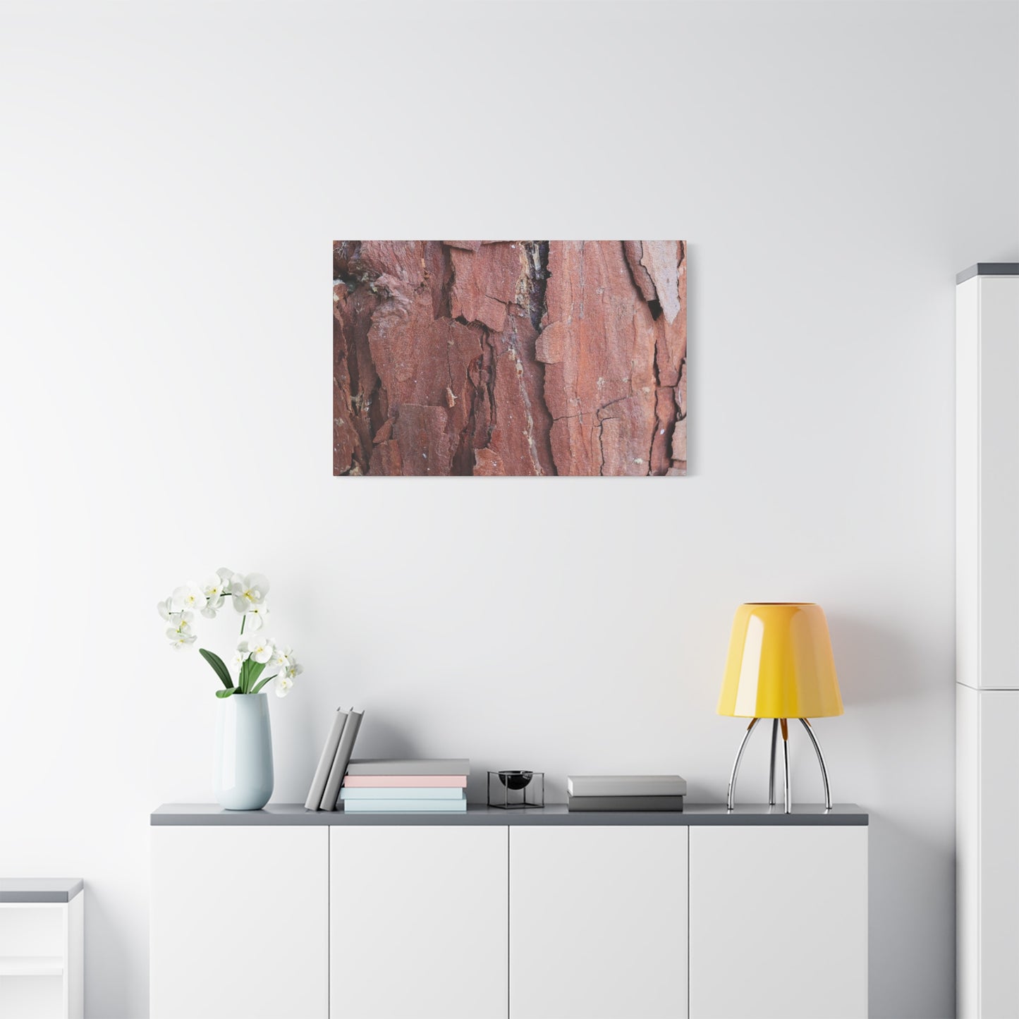 Crimson Fissures - Unique Frameless Canvas Wall Art