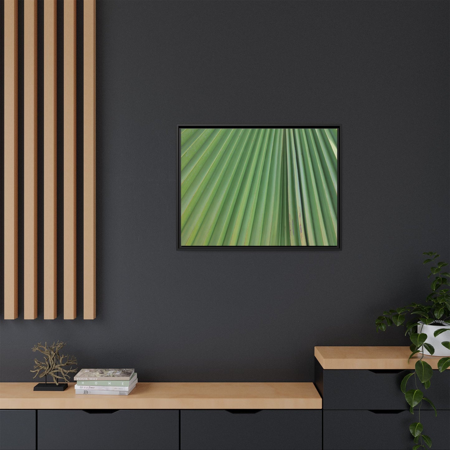 Emerald Rays - Unique Stretched Canvas Wall Art