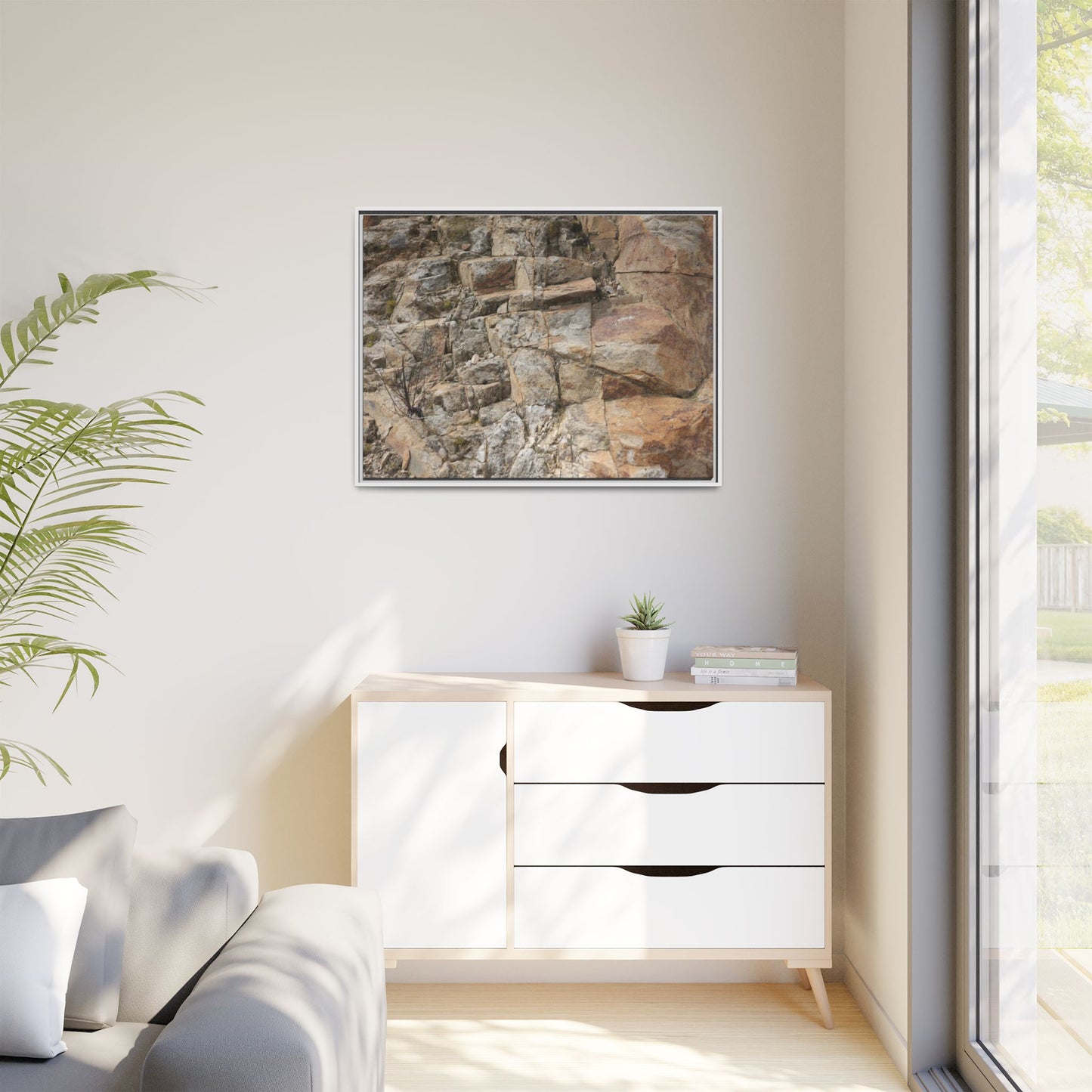 Sandstone Symphony - Unique Stretched Canvas Wall Art