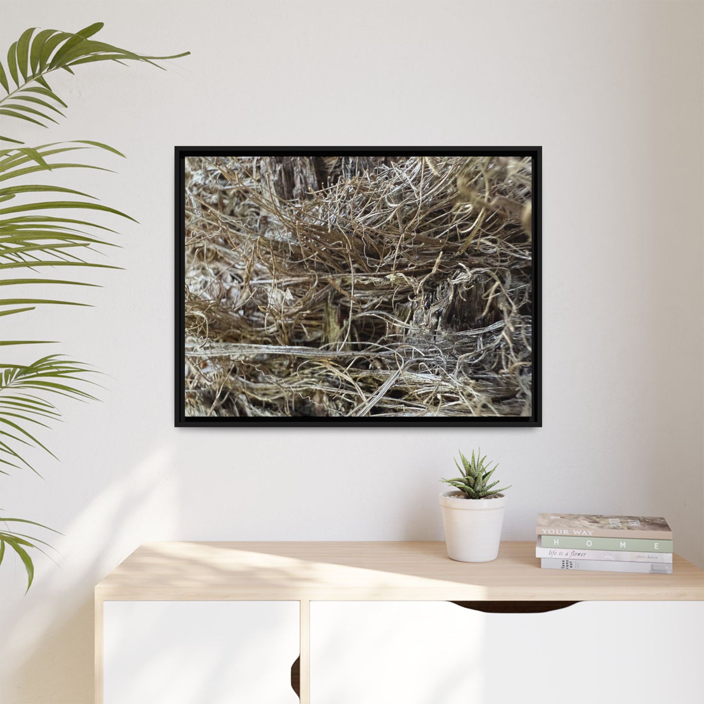 Tangled Whispers of Autumn - Unique Stretched Canvas Wall Art