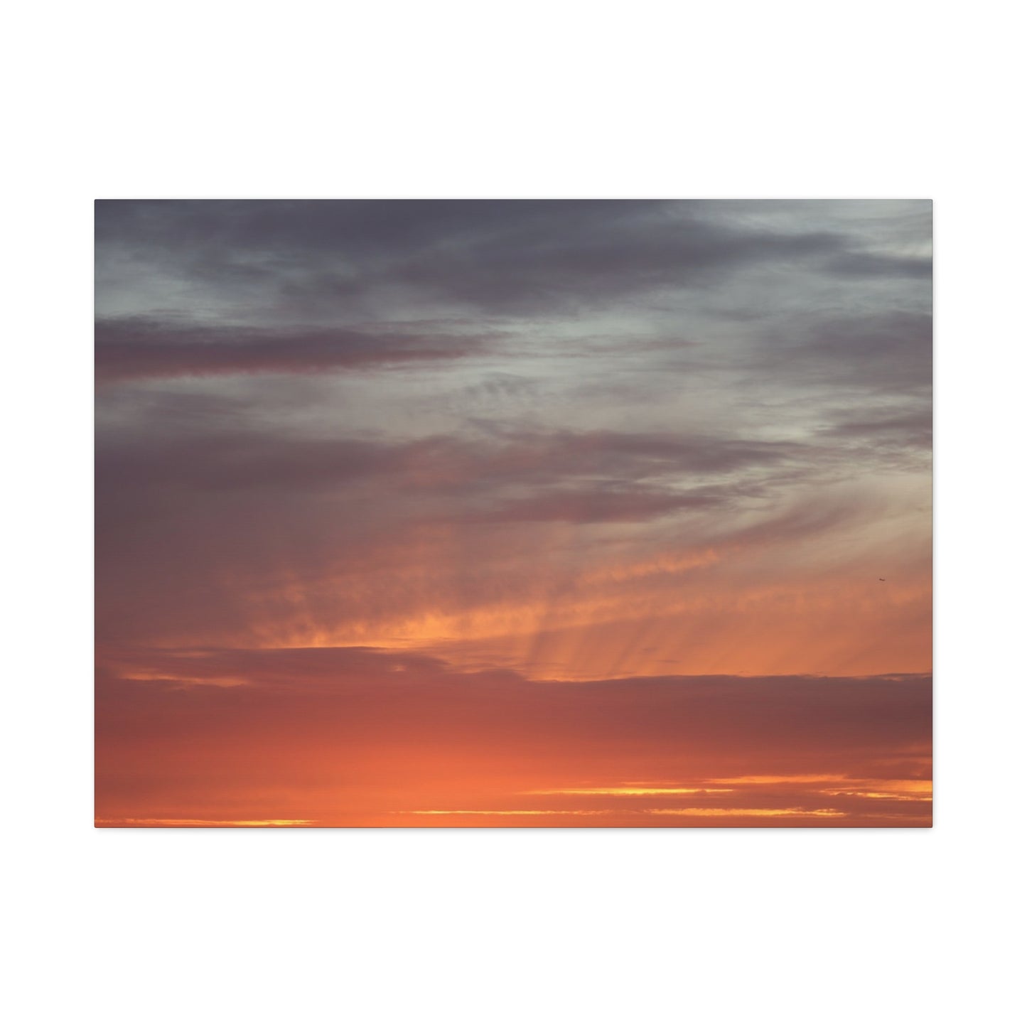 Horizon's Ember - Unique Frameless Canvas Wall Art
