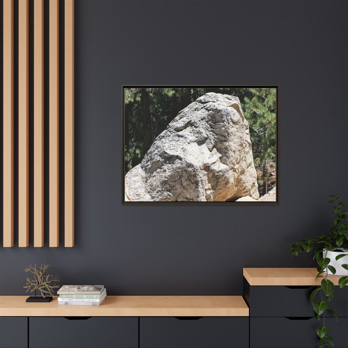 Stone's Silent Whisper - Unique Stretched Canvas Wall Art