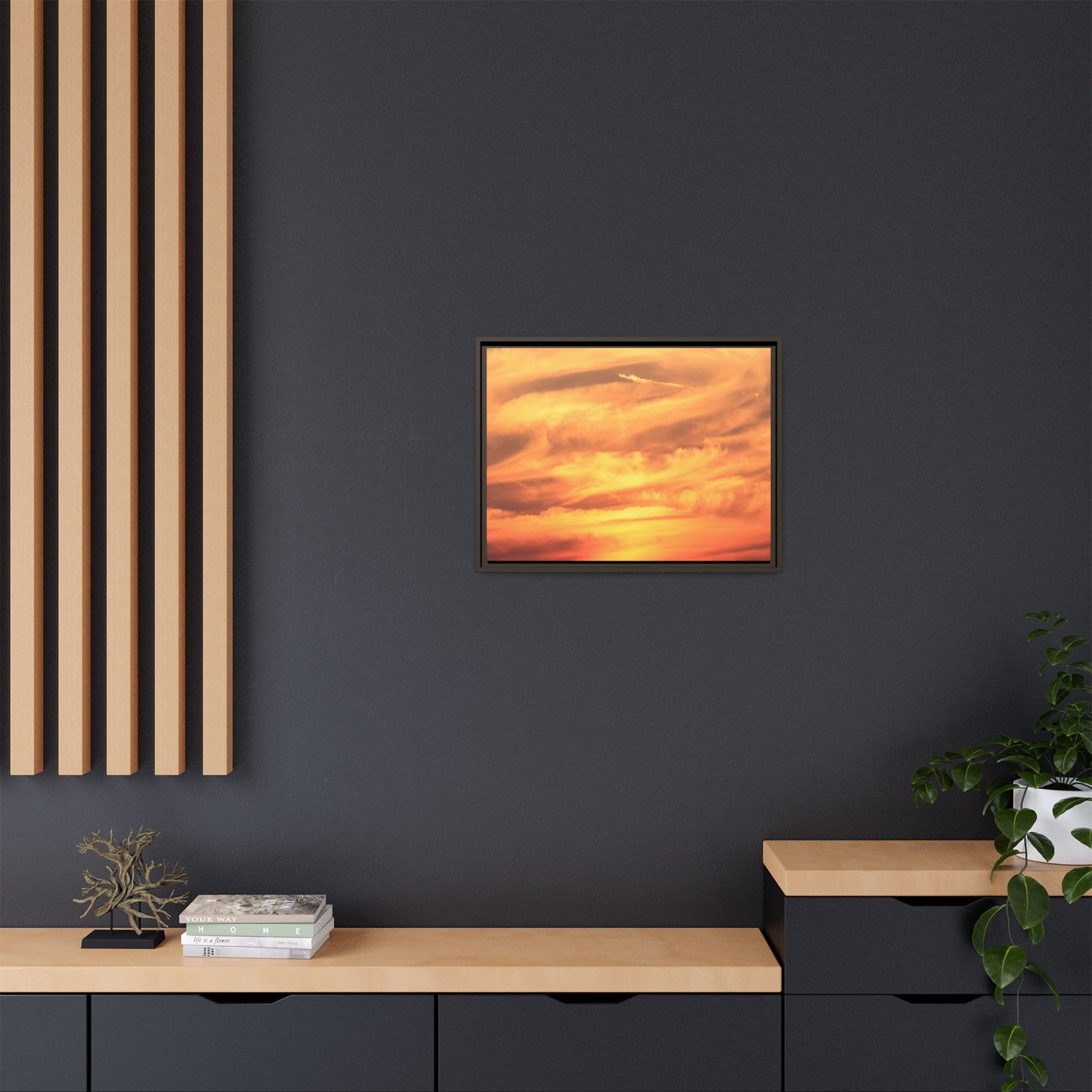 Burning Skies - Unique Stretched Canvas Wall Art