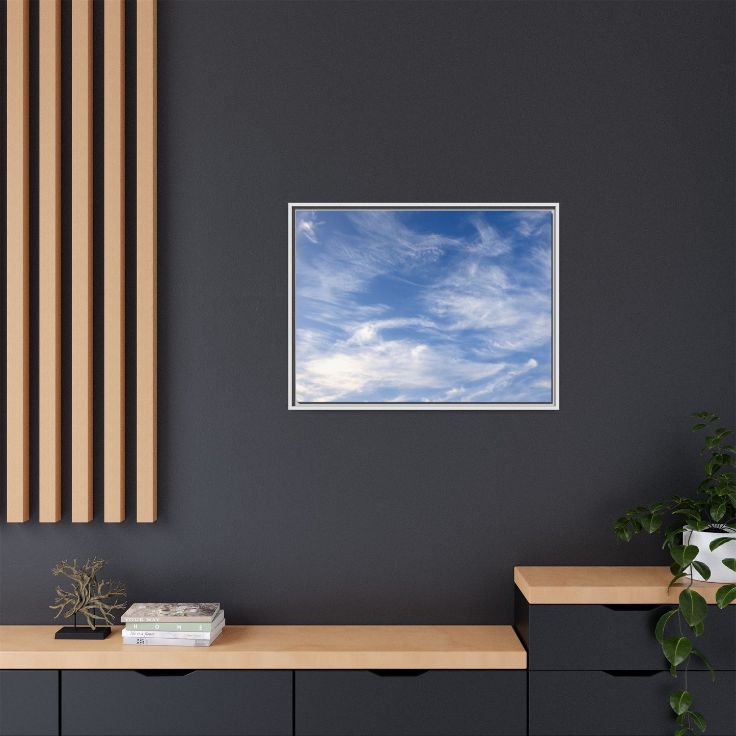 Ethereal Blue Tapestry - Unique Stretched Canvas Wall Art