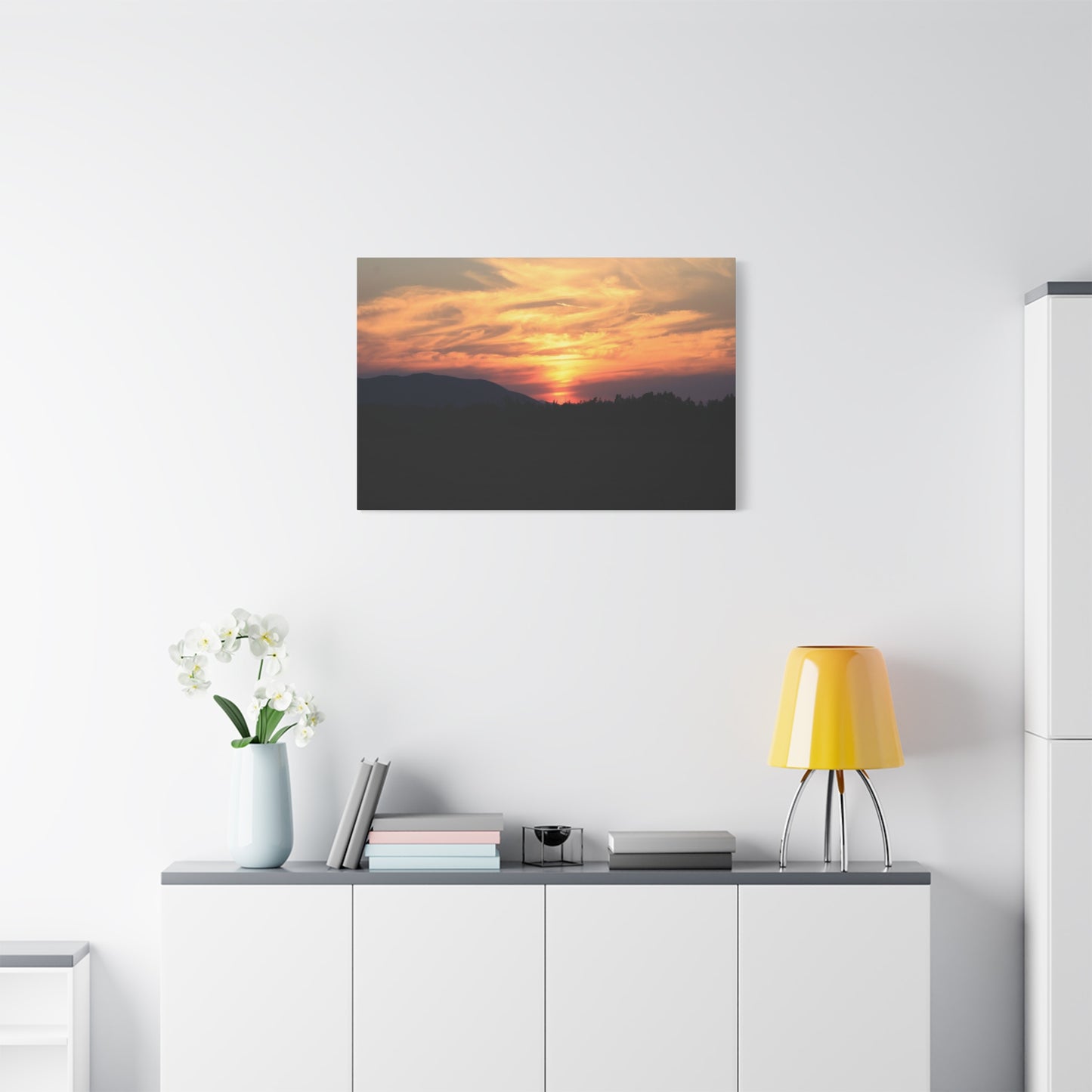 Mountain Twilight - Unique Frameless Canvas Wall Art