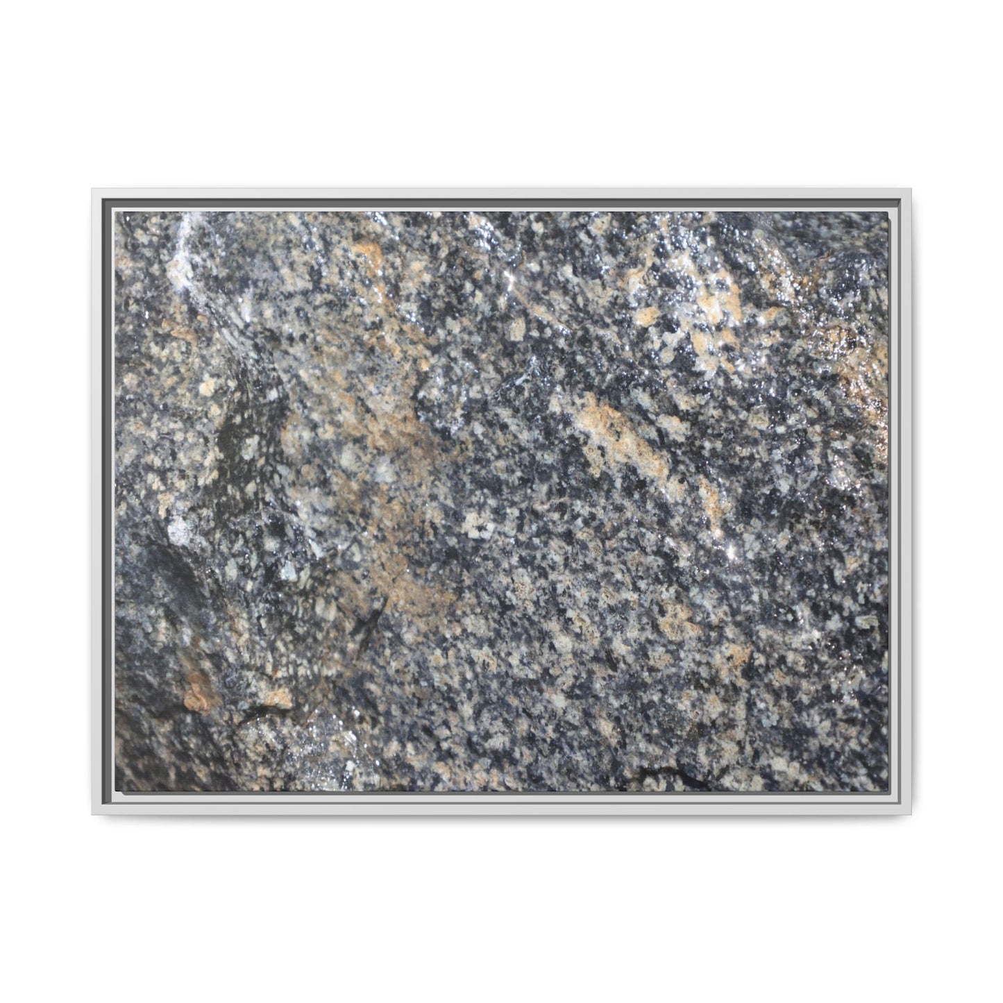 Crystalline Echoes - Unique Stretched Canvas Wall Art