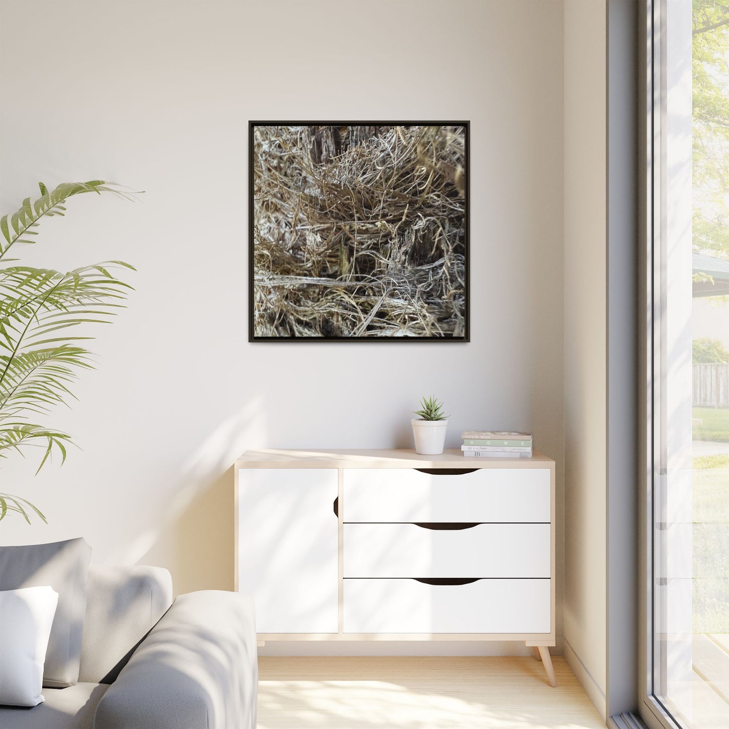 Tangled Whispers of Autumn - Unique Stretched Canvas Wall Art