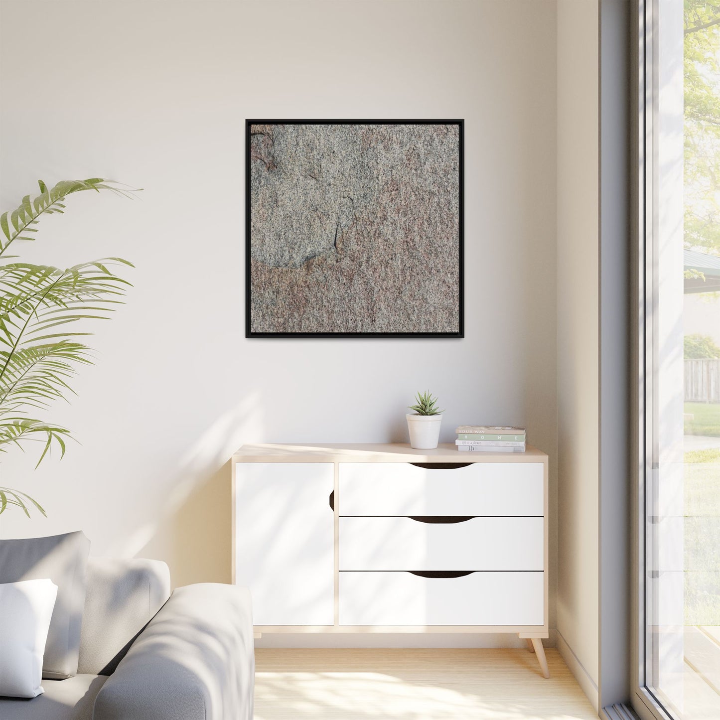 Fissured Stone - Unique Stretched Canvas Wall Art