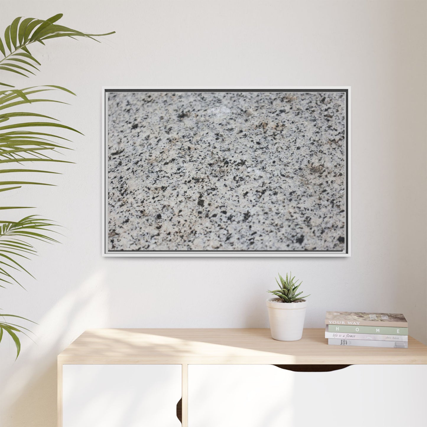 Monochrome Mosaic - Unique Stretched Canvas Wall Art