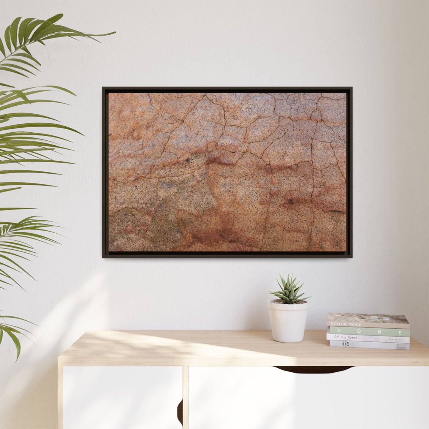 Russet Fissures - Unique Stretched Canvas Wall Art
