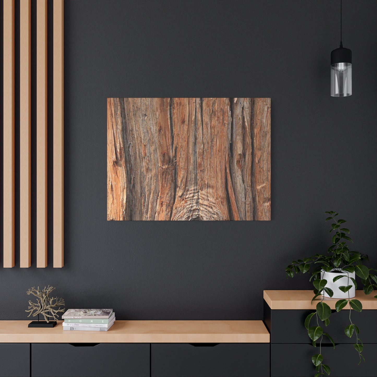 Bark's Ancient Whispers - Unique Frameless Canvas Wall Art