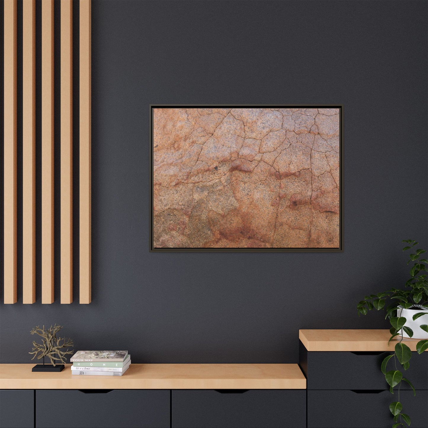 Russet Fissures - Unique Stretched Canvas Wall Art