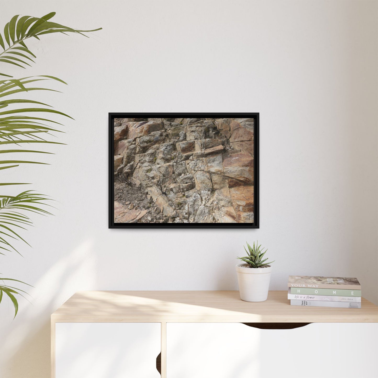 Stone's Silent Story - Unique Stretched Canvas Wall Art