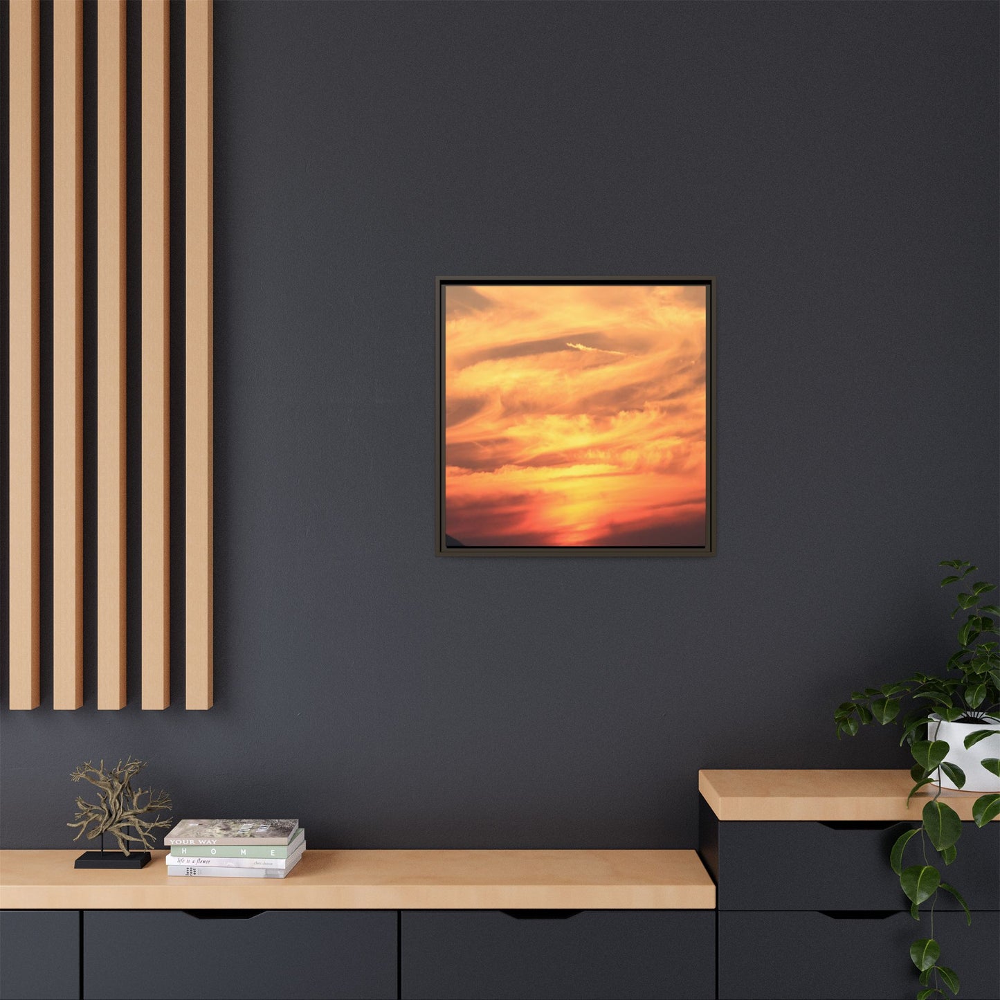Burning Skies - Unique Stretched Canvas Wall Art