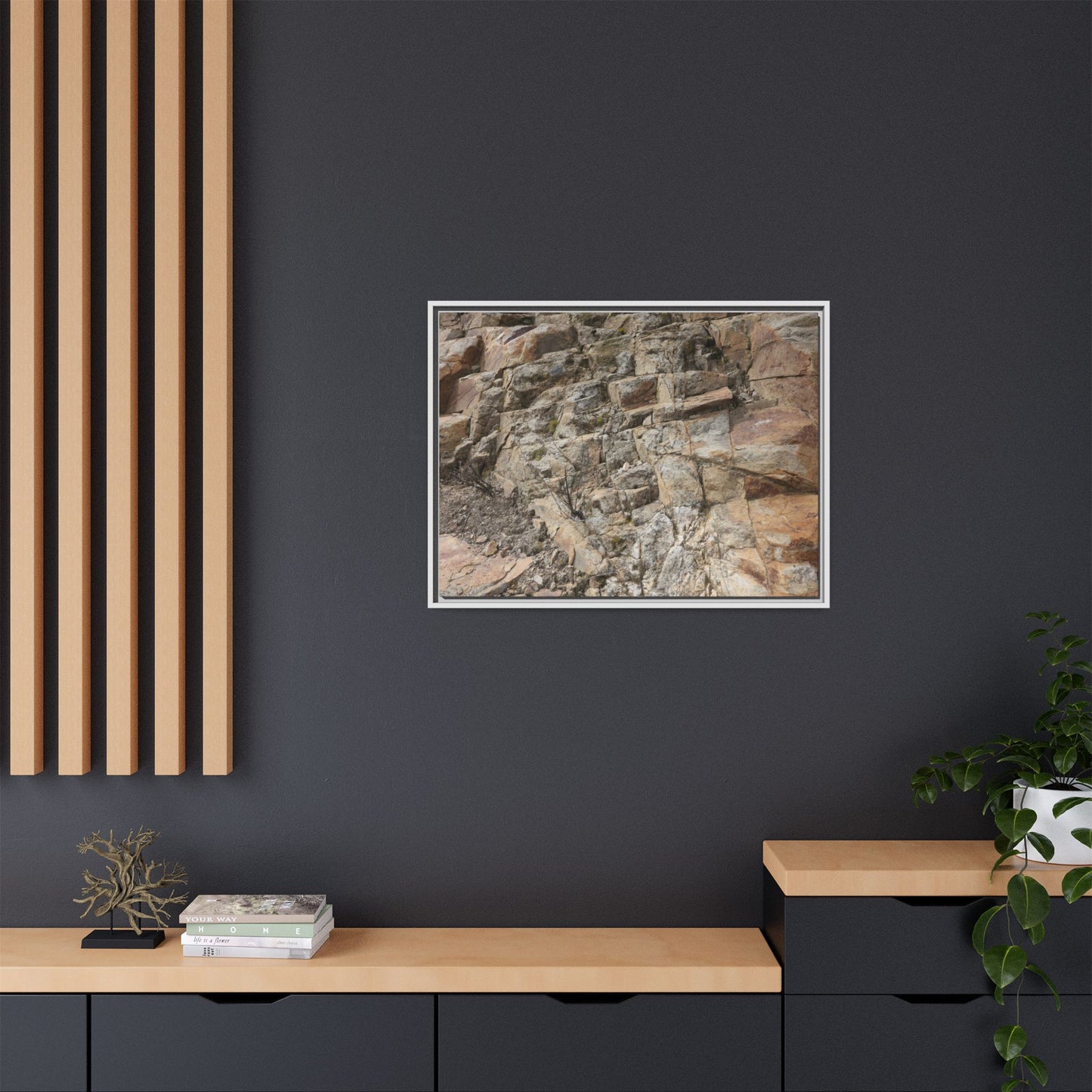Stone's Silent Story - Unique Stretched Canvas Wall Art