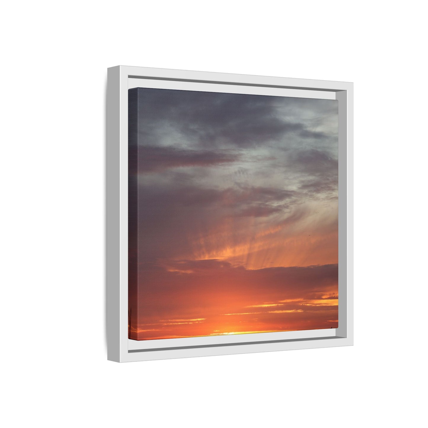Fiery Horizon - Unique Stretched Canvas Wall Art