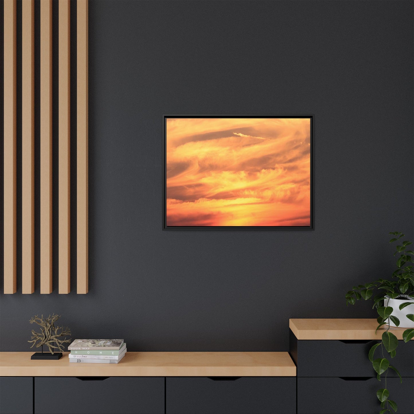 Burning Skies - Unique Stretched Canvas Wall Art
