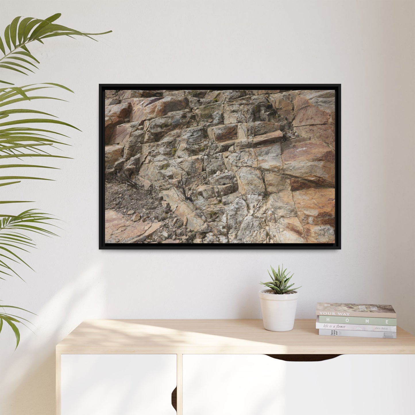 Stone's Silent Story - Unique Stretched Canvas Wall Art