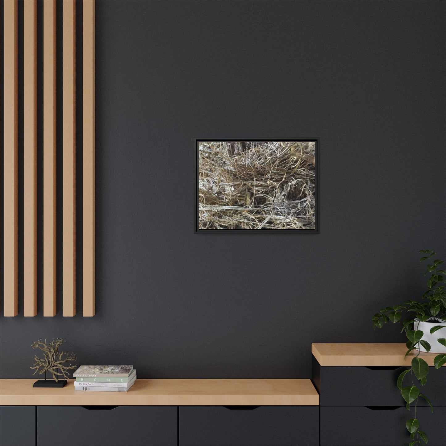 Tangled Whispers of Autumn - Unique Stretched Canvas Wall Art