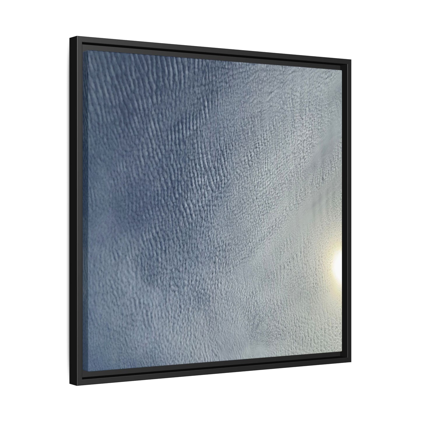 Undulating Whispers of Cerulean Stillness - Unique Stretched Canvas Wall Art