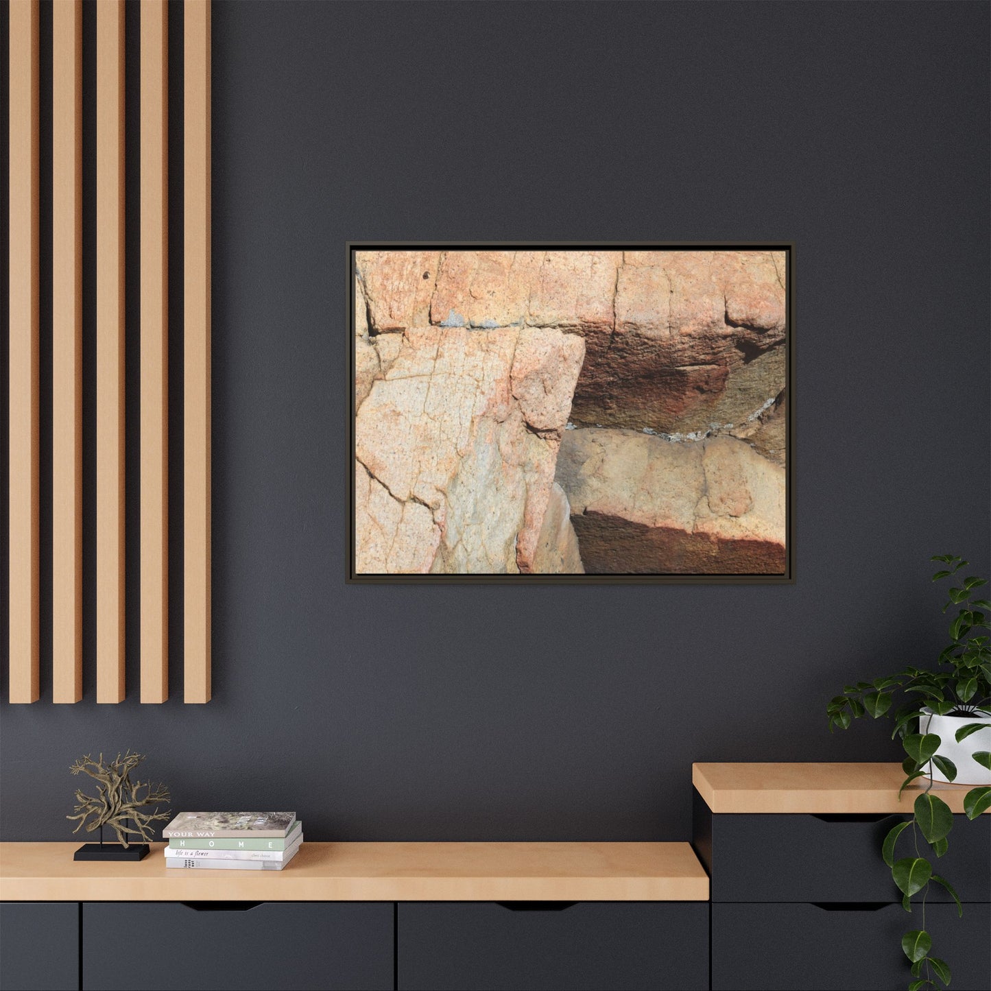 Fractured Stone - Unique Stretched Canvas Wall Art
