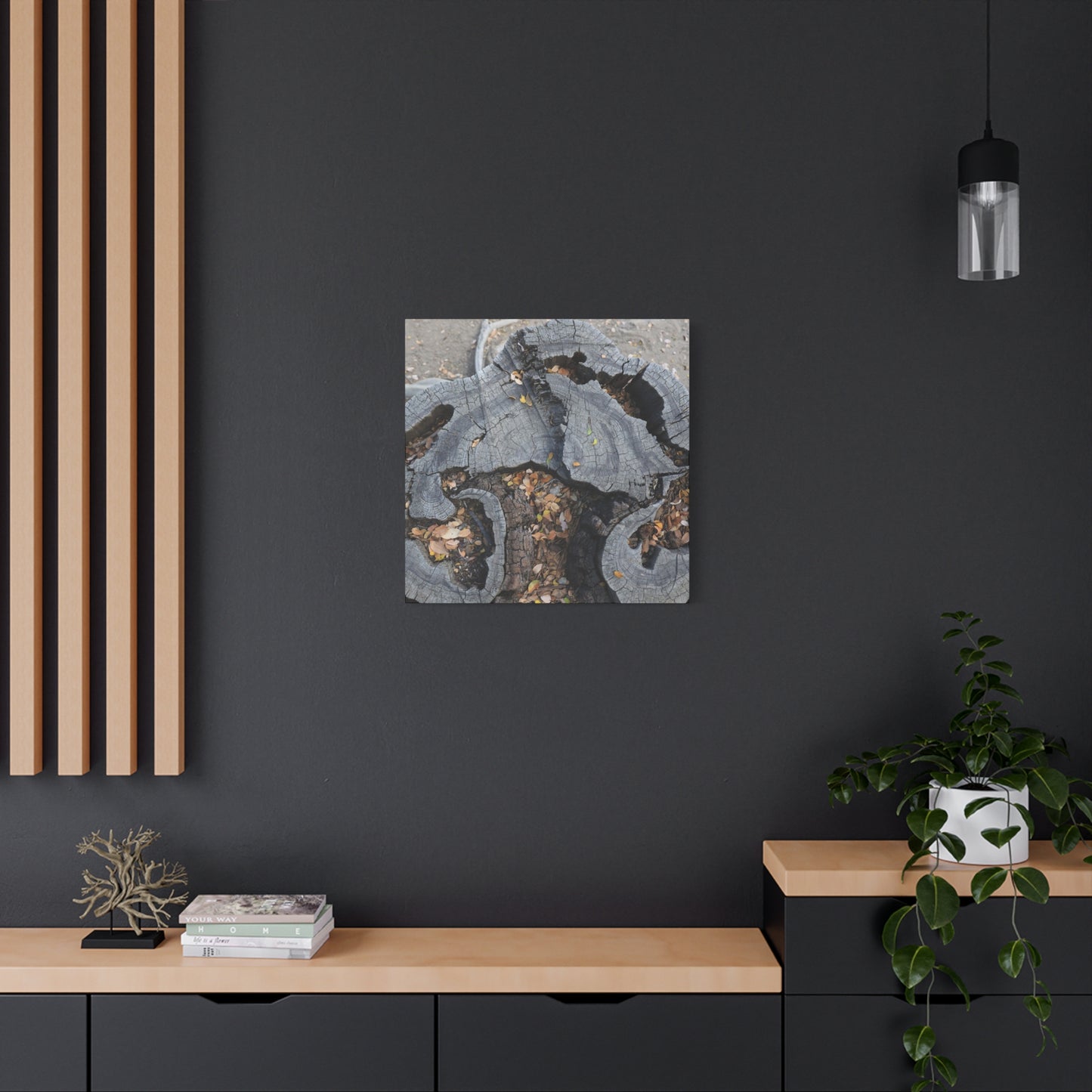 Weathered Woodland Whispers - Unique Frameless Canvas Wall Art