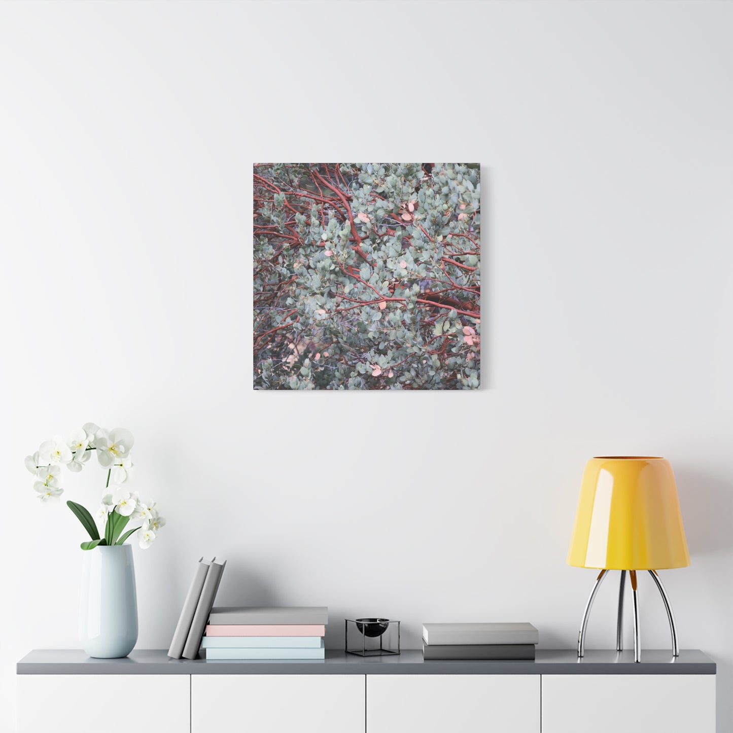 Whispers of Silver and Rust - Unique Frameless Canvas Wall Art