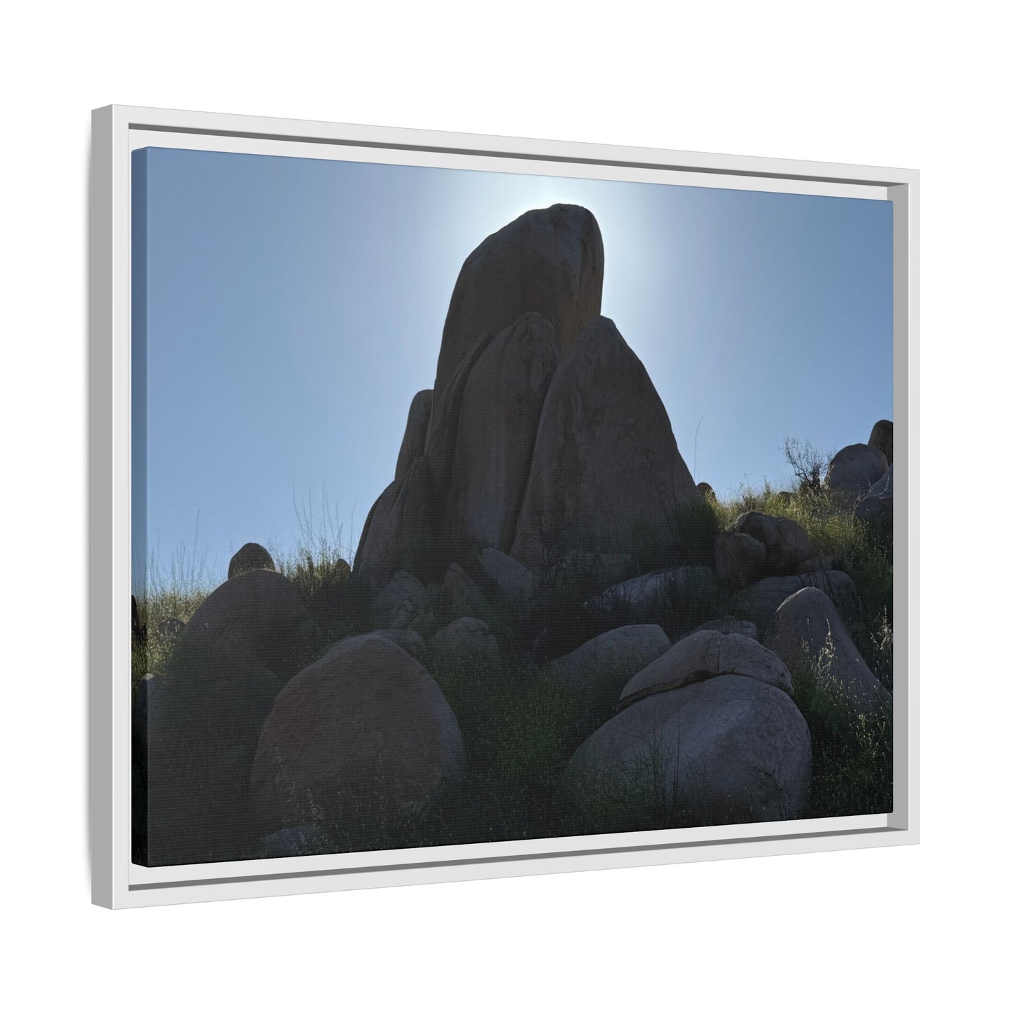 Boulder Silhouette - Unique Stretched Canvas Wall Art