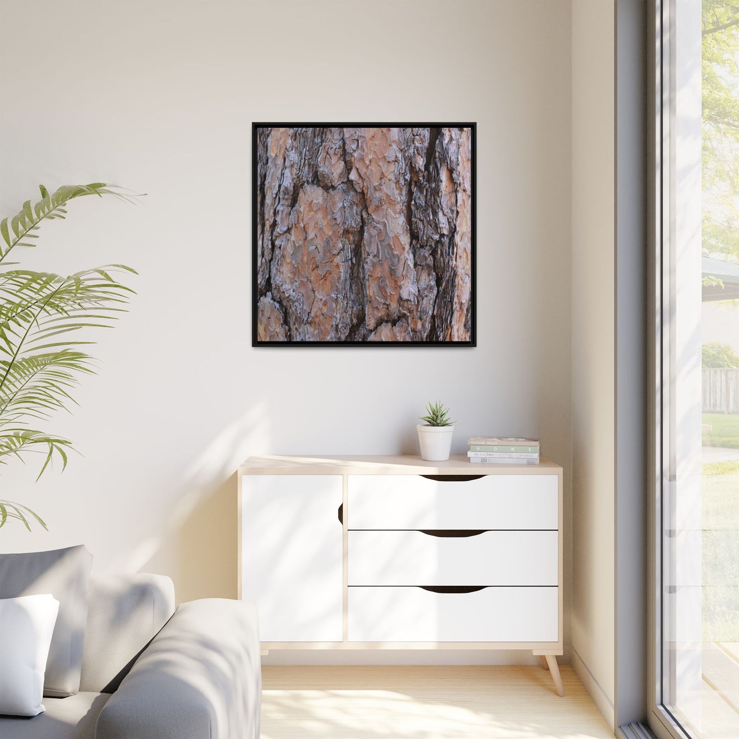 Tree Skin Symphony - Unique Stretched Canvas Wall Art